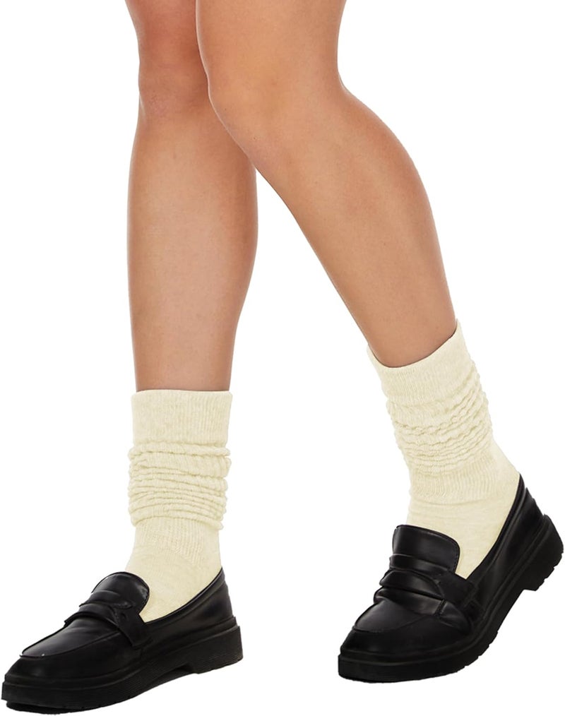 AugRing Store Womens Slouch Scrunch Socks Retro Knee High Soft Stack Chunky Cozy Boot Socks For Women Size 6-11 - Image 2
